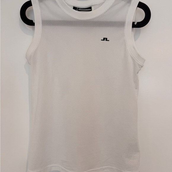 J.Lindeberg White Ribbed Tank Top - Picture 6 of 8